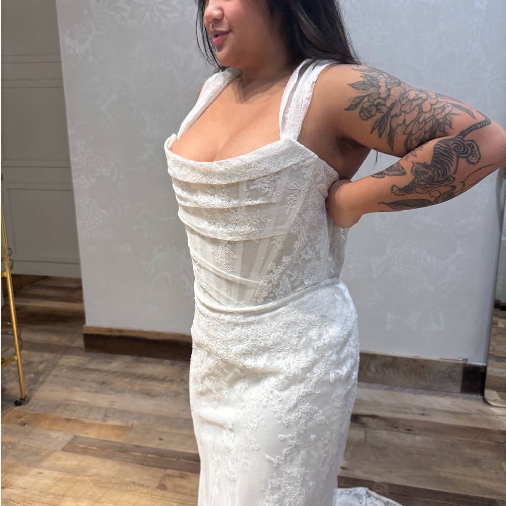 Watters Emilia Strapless Corset Wedding Gown - Picture 4 of 4
